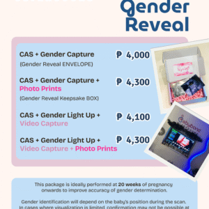 Congenital Anomaly Scan (CAS) + Gender Reveal Packages