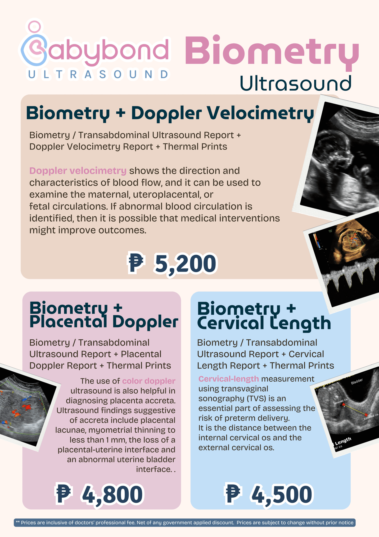 Biometry + Placental Doppler